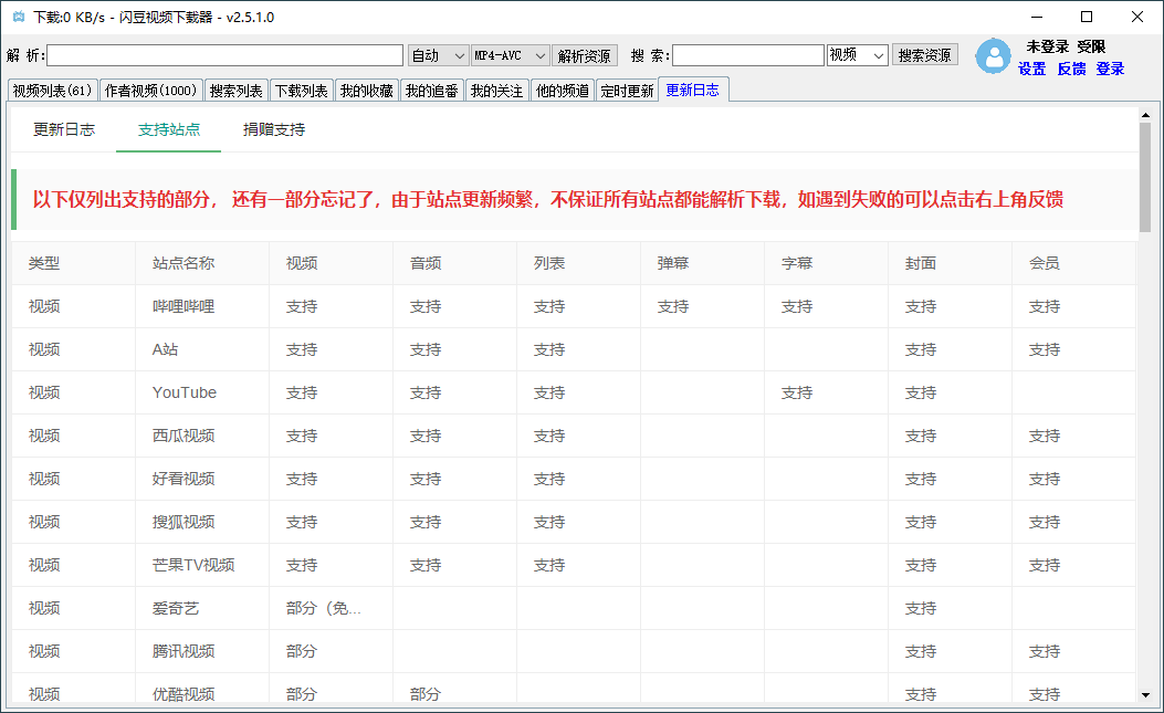 闪豆多平台视频下载器v3.8.0绿色版