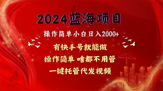 2024蓝海项目，网盘拉新，操作简单小白日入2000+，一键托管代发视频，&#8230;